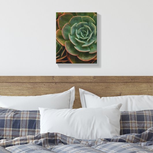 Plant voor groene zuinige ventilator fotografie canvas afdruk (Insitu (Slaapkamer))