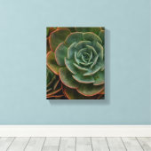 Plant voor groene zuinige ventilator fotografie canvas afdruk (Insitu (Houten vloer))