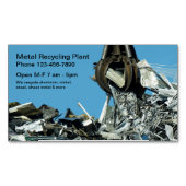 Plant voor metaalrecycling magnetisch visitekaartje (Voorkant)