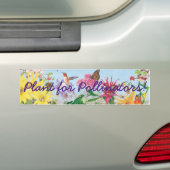 Plant voor Pollinators! Bumpersticker (Op auto)