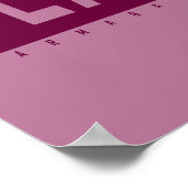 Plant-vooringenomen roze Camo Pop Art Chicken Post Poster (Hoek)