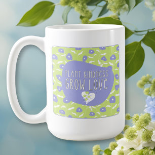 Plant Vriendelijkheid Groei Liefde Groen en Blauw Koffiemok