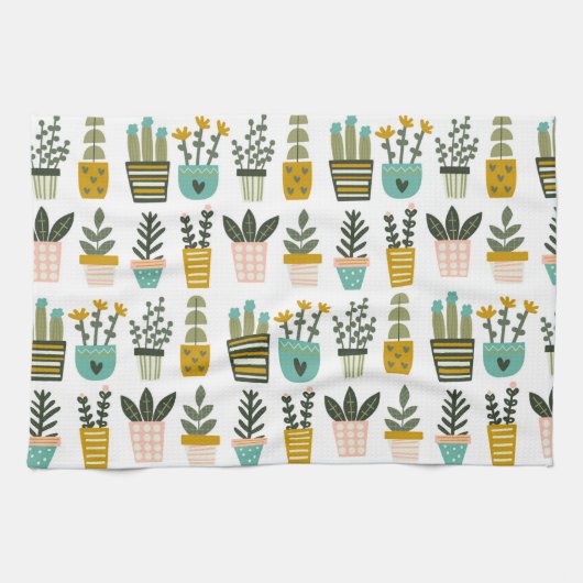 Plant Wall Art Theedoek (Horizontaal)
