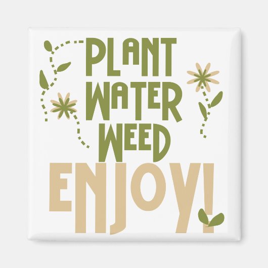 Plant Weed Geniet van tshirts en cadeaus Magneet (Voorkant)