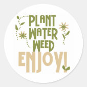 Plant Weed Ronde Sticker (Voorkant)
