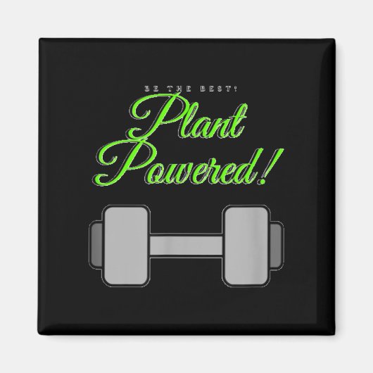 Plant Wered Gym Motivation Vegetarian  Magneet (Voorkant)