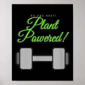 Plant Wered Gym Motivation Vegetarian  Poster (Voorkant)
