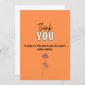 Plant wetenschap bedankt je kaart (Voorkant / Achterkant)