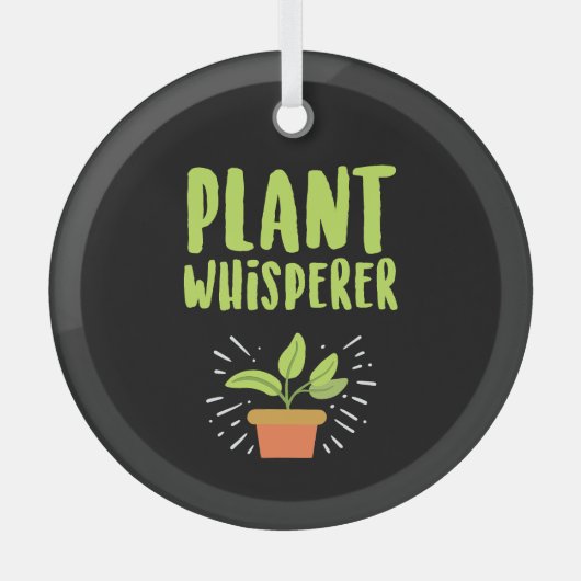 Plant Whisperer Funny Hobby Gardening Glas Ornament (Voorkant)