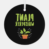 Plant Whisperer Funny Hobby Gardening Glas Ornament (Achterkant)
