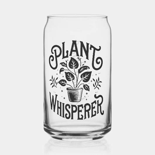 Plant Whisperer Glass Can Blikvorm Glas (Voorkant)