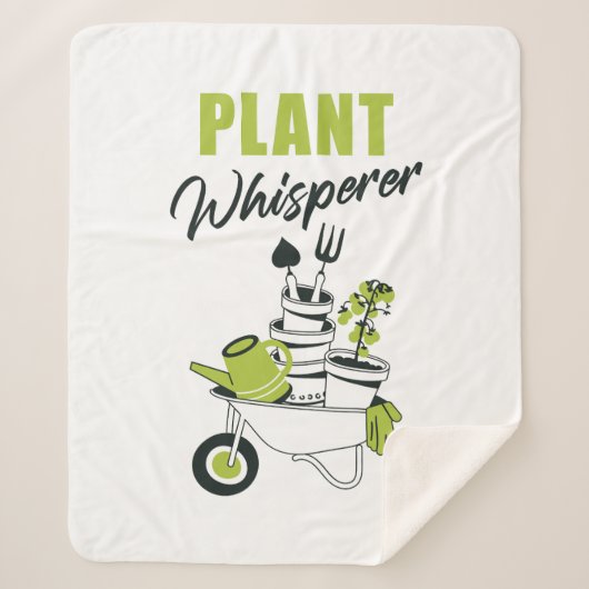 Plant Whisperer - Grappige Schattigee tuinman & Pl Sherpa Deken (Voorkant)