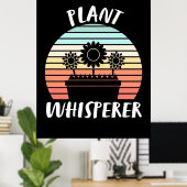Plant Whisperer Retro Poster (Thuiskantoor)