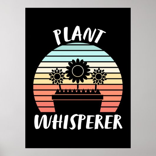 Plant Whisperer Retro Poster (Voorkant)