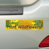 Plant Wilde Bloemen! auto bumperstickers Klaprozen (Op auto)