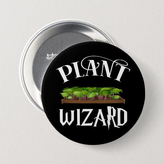 Plant Wizard Funny Gardener Ronde Button 7,6 Cm (Voorkant /achterkant)