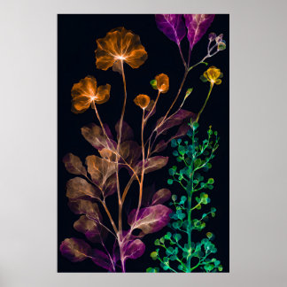 Plant Xray Hues Poster