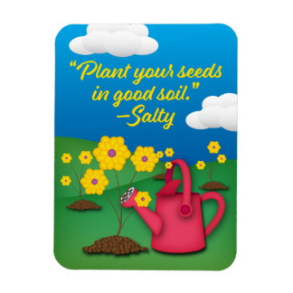 Plant zaaigoed grote magneet