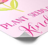 Plant zaaigoed van Kindness Pink Floral Poster (Hoek)