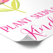 Plant zaden van de roze inktvis poster (Hoek)