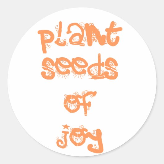 plant zaden van vreugde ronde sticker (Voorkant)