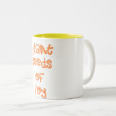 plant zaden van vreugde tweekleurige koffiemok (Voorkant rechts)