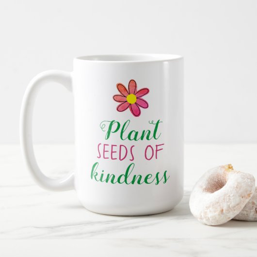 Plant zaden van vriendelijkheid Classic Koffiemok (Met donut)