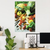 Plantaardig feest poster (Thuiskantoor)