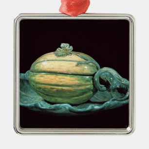 Plantaardig gerecht in de vorm van een pompoen metalen ornament