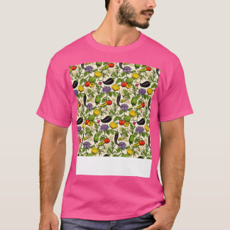 Plantaardig Naadloos Patroon Veggie Leafy Groene S T-shirt
