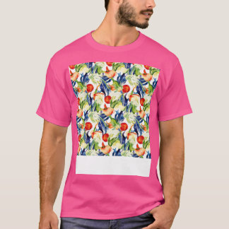 Plantaardig Naadloos Patroon Veggie Leafy Groene S T-shirt