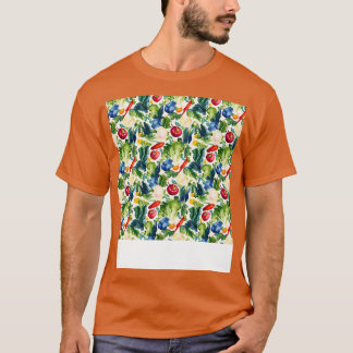 Plantaardig Naadloos Patroon Veggie Leafy Groene S T-shirt