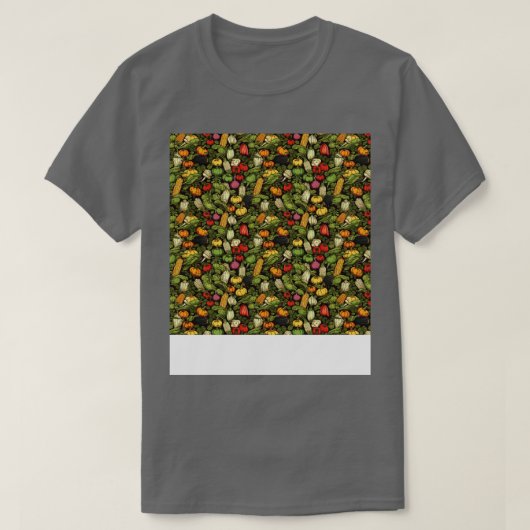 Plantaardig Naadloos Patroon Veggie Leafy Groene S T-shirt (Design voorkant)