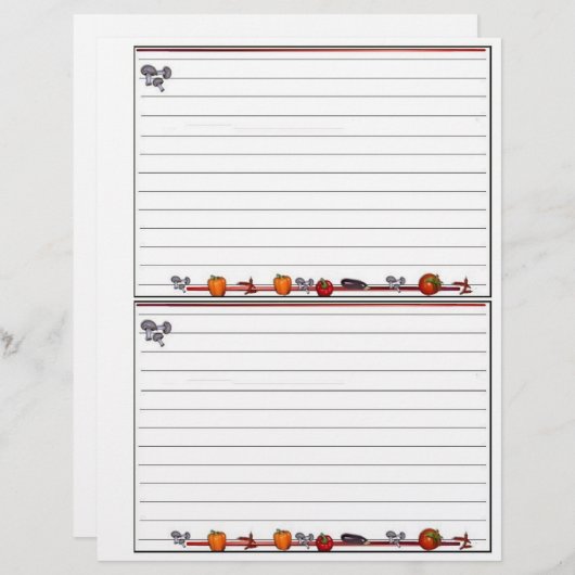 Plantaardig ontwerp Recipe Pages for Recipe Multom (Voorkant / Achterkant)