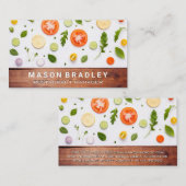 Plantaardig patroon | Hout Visitekaartje (Voorkant / Achterkant)