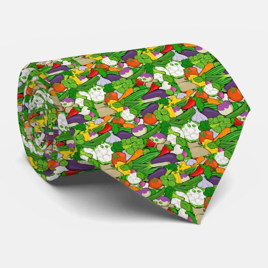 Plantaardig patroon stropdas (Opgerold)