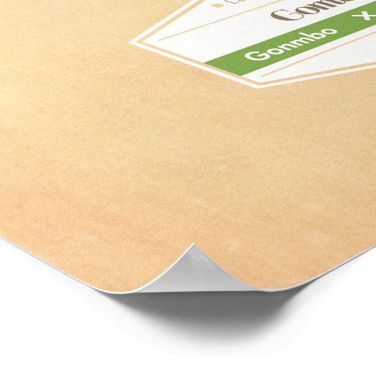 Plantaardig poster van Okra (Hoek)