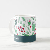 Plantaardig salad Pattern met de naam Green Kitche Koffiemok (Voorkant links)