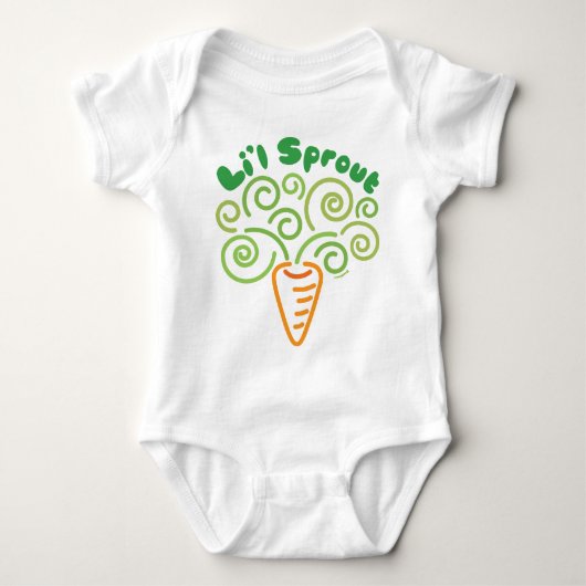 Plantaardige Baby – Wortel Romper (Voorkant)
