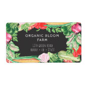 Plantaardige Boerderij Waterverf Verzendadres Labe Etiket (Voorkant)