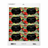 Plantaardige Boerderij Waterverf Verzendadres Labe Etiket (Full Sheet)