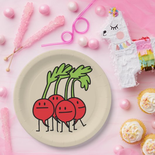 Plantaardige de radijsgroep van de Bos van Papieren Bordje (Feest)