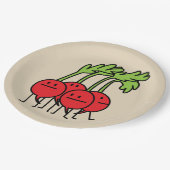 Plantaardige de radijsgroep van de Bos van Papieren Bordje (Gekanteld)