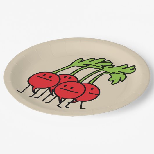 Plantaardige de radijsgroep van de Bos van Papieren Bordje (Gekanteld)