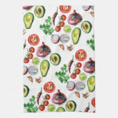 Plantaardige Fiesta keukenhanddoek (Verticaal)