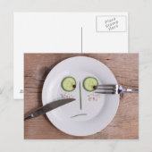 Plantaardige kant briefkaart (Voorkant / Achterkant)