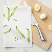 Plantaardige keukenhanddoeken van groene bonen (Quarter Fold)