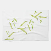 Plantaardige keukenhanddoeken van groene bonen (Horizontaal)