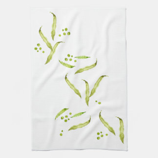Plantaardige keukenhanddoeken van groene bonen
