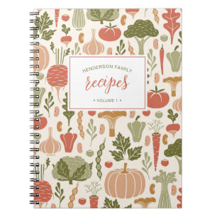 Plantaardige kookboek Vegetarische familie recepte Notitieboek